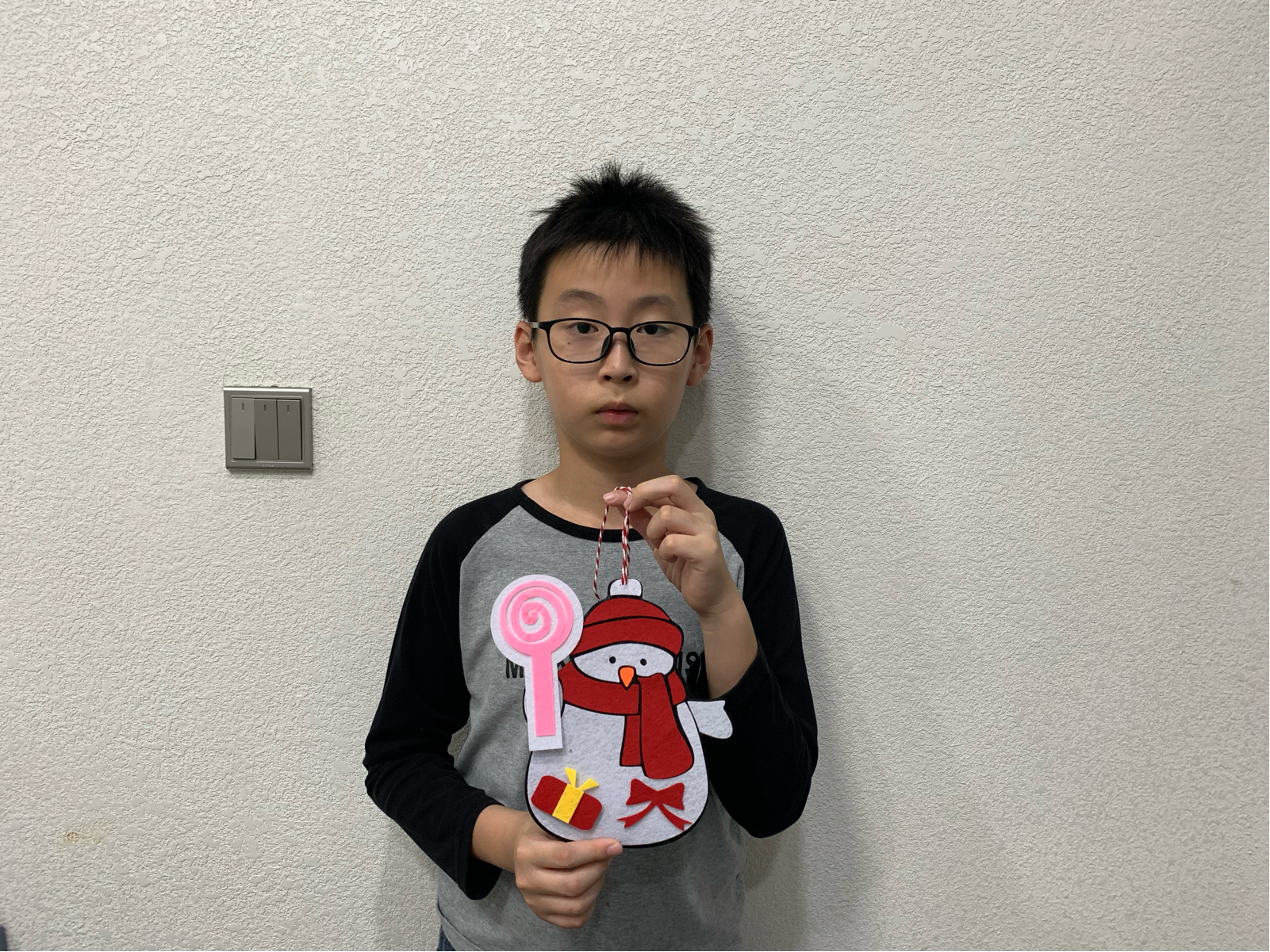 石狮极光创客-雪人不织布挂件