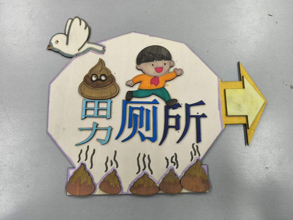 男厕指示标牌
