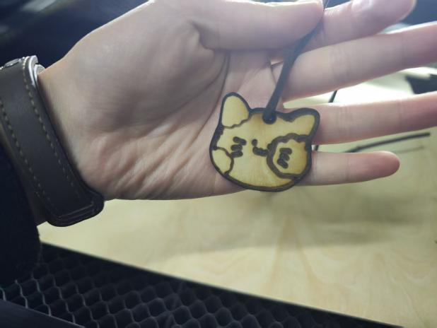 小猫头像毛衣项链