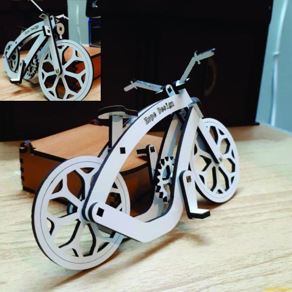 激光切割拼装图纸丨自行车