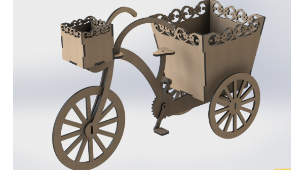 激光切割设计图丨创意三轮车