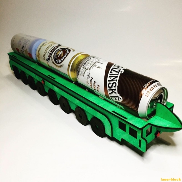 激光切割模型图纸丨火车饮料架